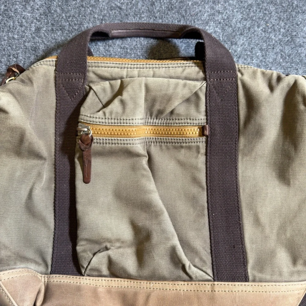 Property Of... Canvas Messenger Bag Unisex Olive Green Vintage Lightweight